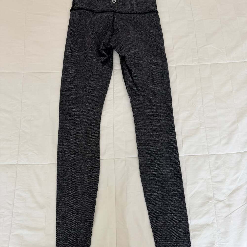 Lululemon Wunder Under High-Rise Tight 28" in Heathered Black Grey Size 6 - Picture 2 of 5